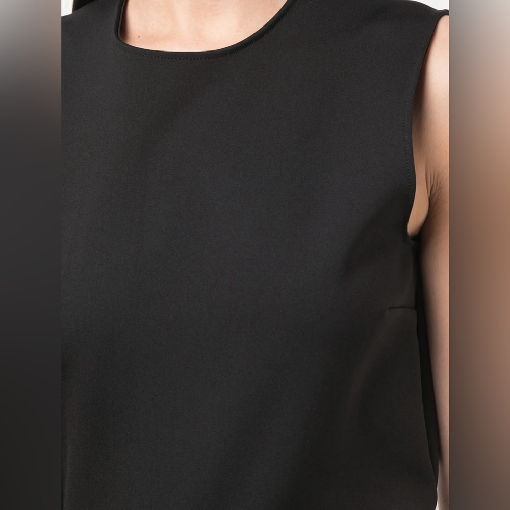 The Row Shellane Black Scuba Sleeveless Crewneck Top - Picture 9 of 9